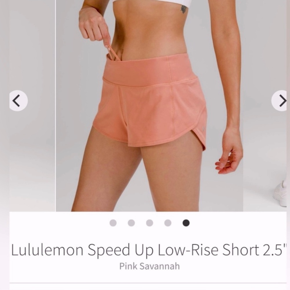 lululemon athletica Peach Athletic Shorts